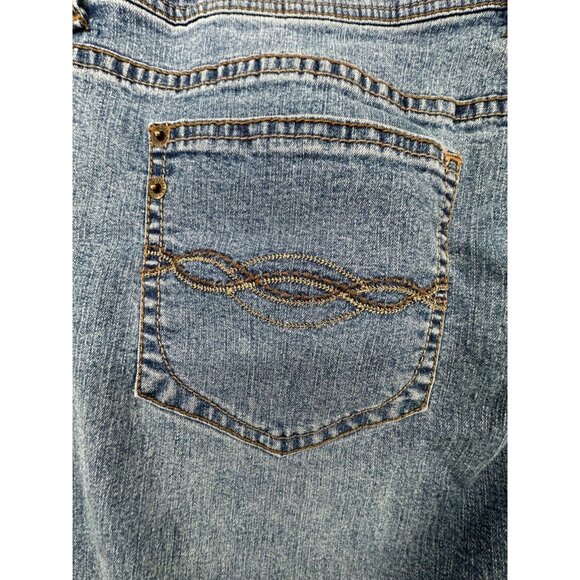 Kim Rogers Womens Jeans Sz 16 Petite Blue Denim Boot Cut Casual Classic Stretch - Picture 8 of 11